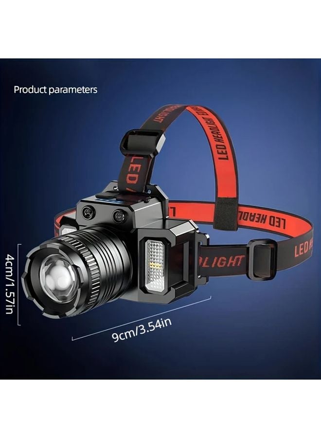 Rechargeable Headlamp Wearable LED Sensor IP65 COB Headlight 3 Modes Flexible Adjustable - Image 4