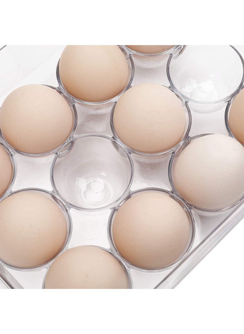 MAGIC PLUS MAGIC PLUS 18 Egg Acrylic Egg Storage Container with Lid and Handles Clear Stackable Refrigerator Organizer for Kitchen Pantry and Fridge Pack of 1  - Image 3