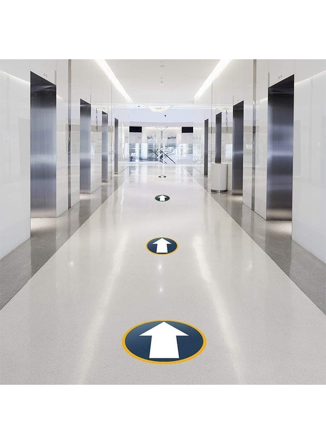 كوانتوم 6 قطع من ملصقات الأرضية على شكل سهم، ملصق فينيل مغلف لإشارة الطريق السهم، مثالي لإدارة الطوابير وإشارات السلامة الصحية - Image 5