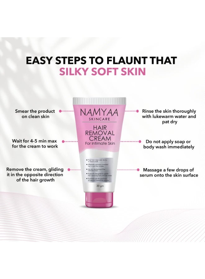 Namyaa Hair Removal Cream for Intimate Skin 60 gram, Pack of 4 - Image 3