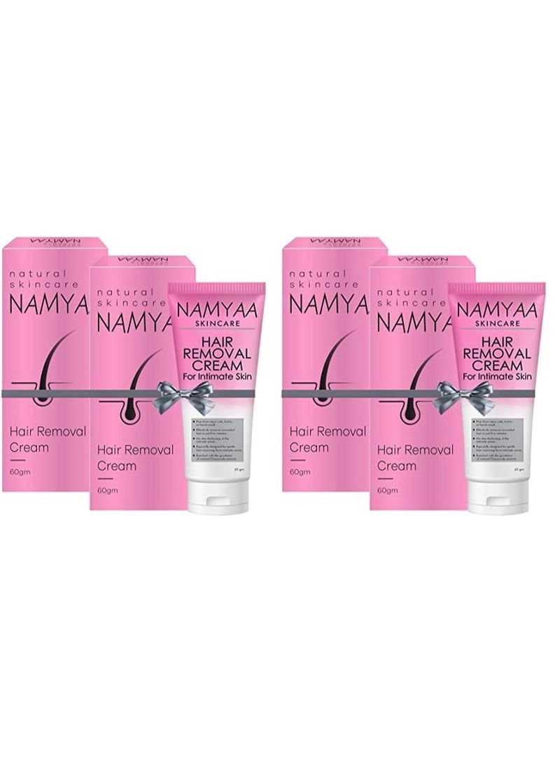 Namyaa Hair Removal Cream for Intimate Skin 60 gram, Pack of 4 - Image 1