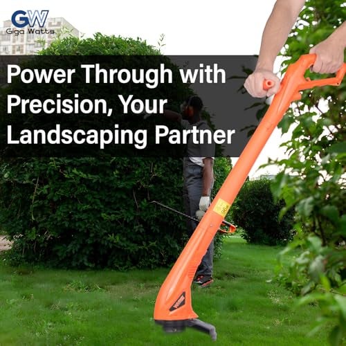 Gigawatts 400W Corded Grass Trimmer 22cm Cutting Diameter Portable Electric String Cutter Machine with Twin Line Bump Feed Spool Compatible with 0.9mm Trimmer-Line for Lawn Edges Trimming Garden Patio - Image 5