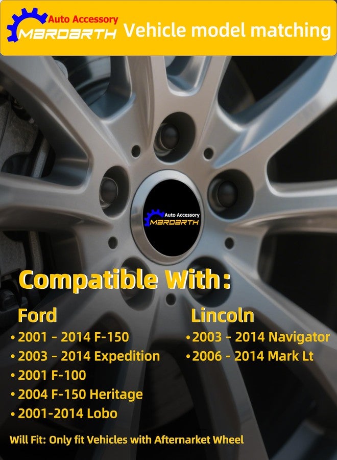 Mardarth Set of 24, 14X2.0mm 2'' Spline Wheel Lug Nuts Fits 2003-14 Expedition Lincoln Navigator 2004-14 F150, Conical Bulge Seat, Closed End W/ 1 Socket Key - Image 2