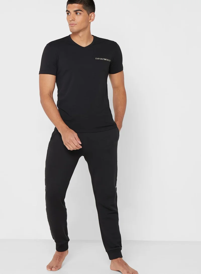 EMPORIO ARMANI 2 Pack Logo V-Neck T-Shirt