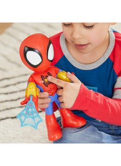 SPIDERMAN Marvel Spidey and His Amazing Friends Electronic Suit Up Spidey, 10-Inch Action Figure with Lights and Sounds, Preschool Toys for Kids Ages 3 and Up  - Image 3