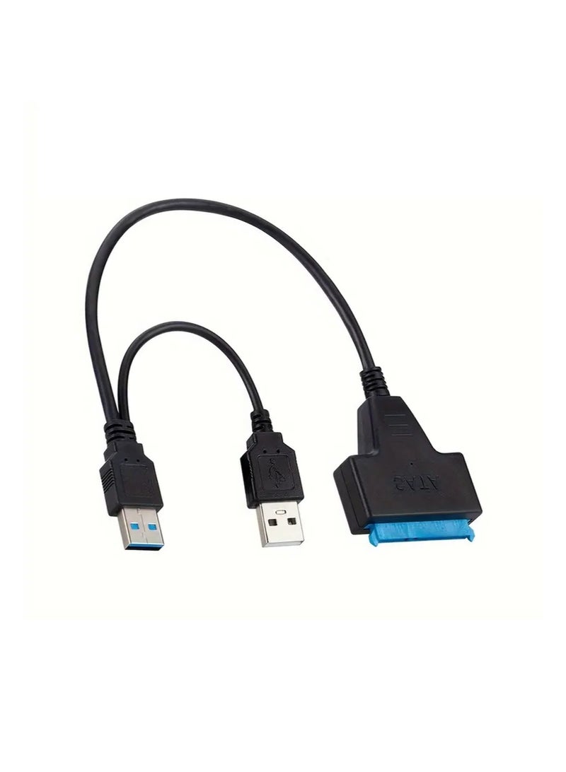 FUJISHKA USB 3.0 to SATA 2.5” HDD/SSD Drive Reader Cable Adapter for External Hard Disk, 25cm, Black - Image 2