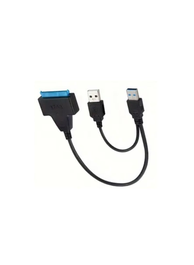 FUJISHKA USB 3.0 to SATA 2.5” HDD/SSD Drive Reader Cable Adapter for External Hard Disk, 25cm, Black - Image 3