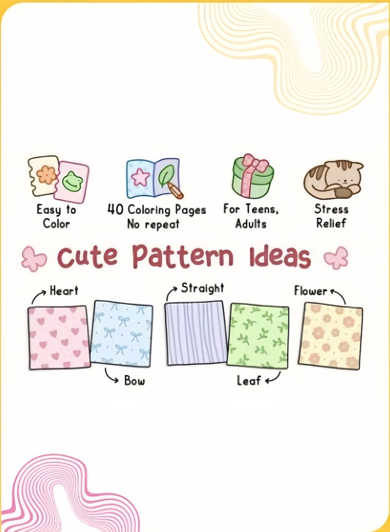 كيفن مجموعة هدايا كتب تلوين لطيفة ومريحة (4 كتب - 40 صفحة لكل كتاب) -كتاب تلوين للكبار والمراهقين - أنشطة يومية لطيفة ومريحة، رسوم تأملية | فن علاجي مُهدئ للقلق، مجموعة مساحات مريحة (تلوين) - Image 3