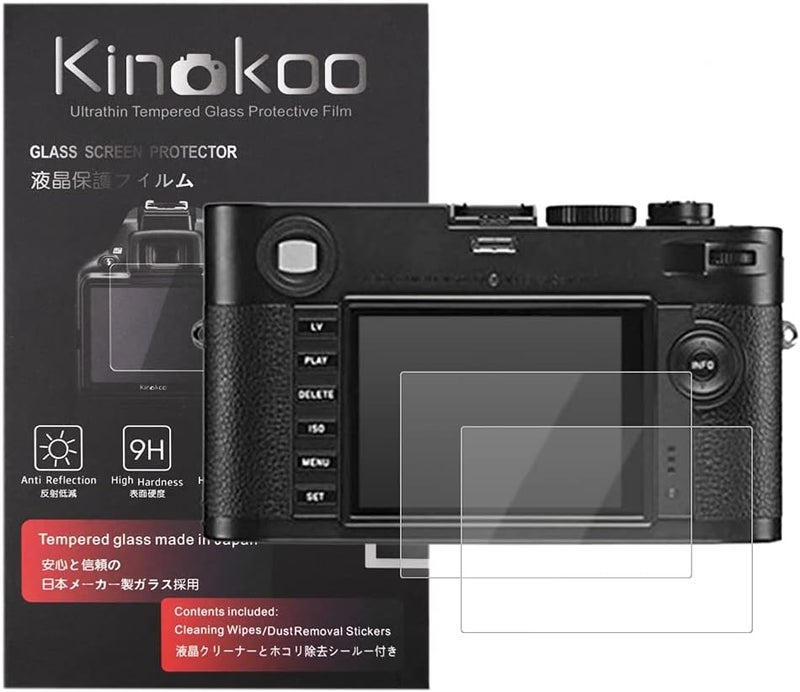 kinokoo Tempered Glass Film for Leica M-Monochrom Crystal Clear Film Leica M Monochrom Screen Protector Bubble-free/Anti-scratch(2 pack) - Image 1