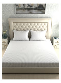Raymond Raymond Home King Flat Sheet Super Soft 300 TC Pure Cotton (274x274 cm, 46x69 cm) Flat sheet & 2 PillowCases  - Image 4