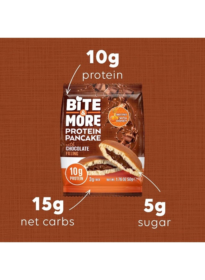 Bite & More فطيرة بروتين بحشوة الشوكولاتة المحلاة بالعسل 10 جرام بروتين 3 جرام ألياف  - Image 4