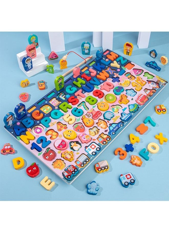 ZCM-HAPPY 8 in 1 Alphabet and Number Development Fishing Toy  - Image 2