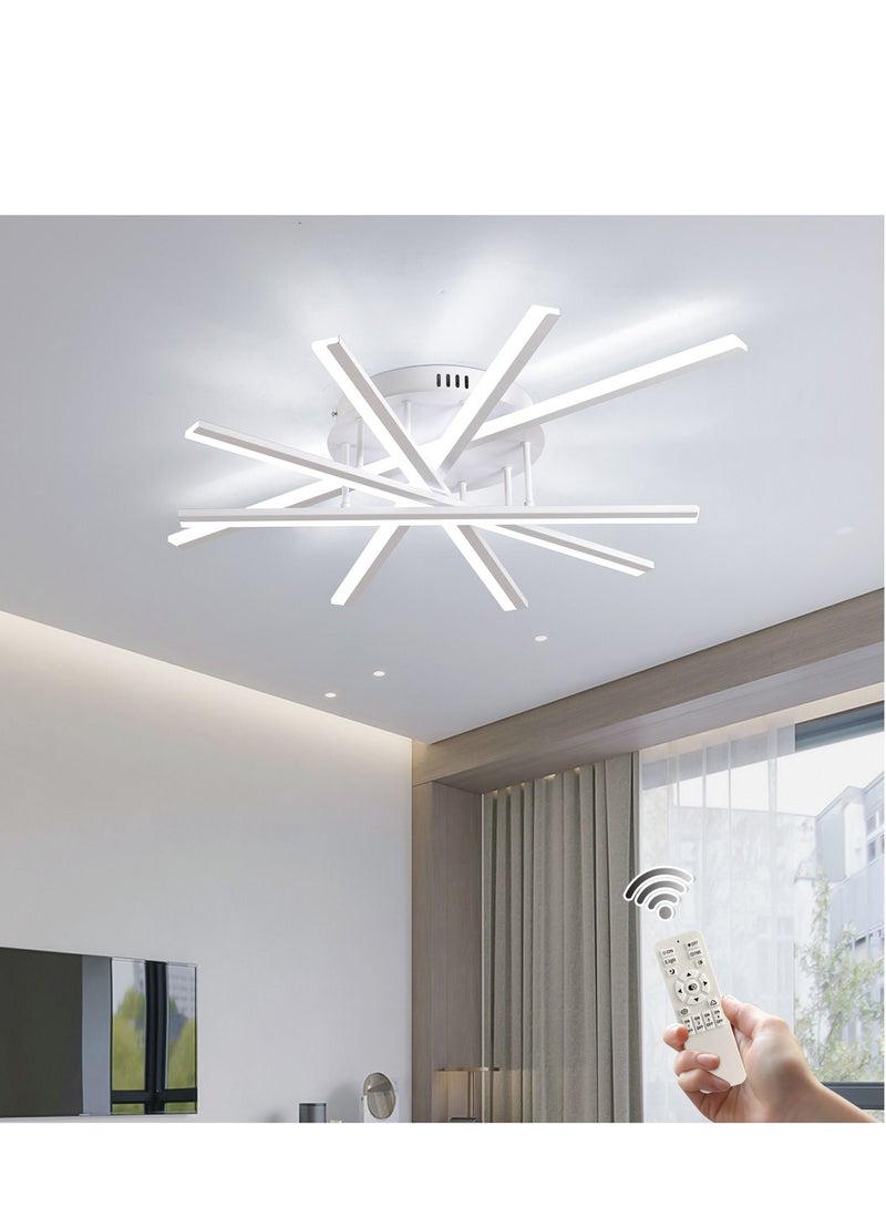 Haikomin 5 Lights LED Flush Mount Ceiling Light 58W Modern Acrylic Ceiling Lamp With Remote Control Dimmable Chandelier Lighting Fixtures for Kitchen Bedroom Living Room - Image 5