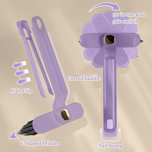 Radiant Toilet&Bathroom Cleaning Brush Set with Rotating Head, Tile and Crevice Scrubber (Multi Colour) - Image 3