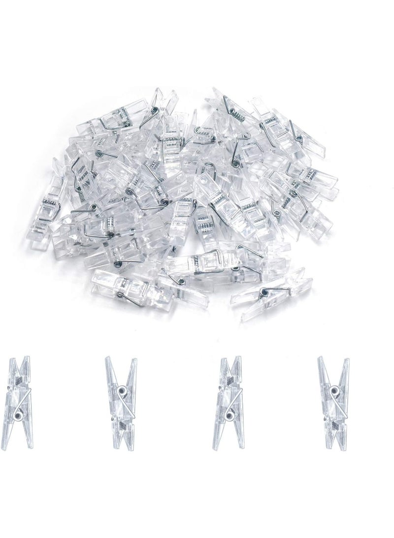 24 Pcs Mini Transparent Plastic Clear Clips – Small Photo Clothespins For Hanging String Fairy Lights, Polaroid Pictures, Crafts & Decorations, Clear Plastic Utility Binder Clips For Clothes Line And Home Decor, Mini Transparent Clips, Clear Photo Clips, Plastic Clothespins, Mini Binder Clips, Clear Utility Clips, String Light Photo Clips, Polaroid Picture Clips, Mini Clear Clothespins, Decorative Clips, Small Clear Pins, Photo Hanging Clips, Fairy Light Clips - Image 1