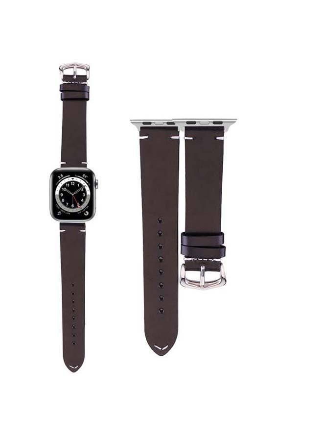 Perfii Replacement Band For Apple Watch Series 6/SE/5/4/3/2/1 Dark Brown - Image 1