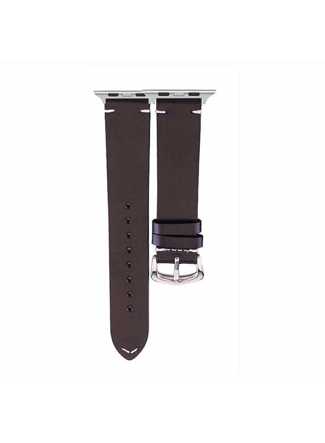 Perfii Replacement Band For Apple Watch Series 6/SE/5/4/3/2/1 Dark Brown - Image 2