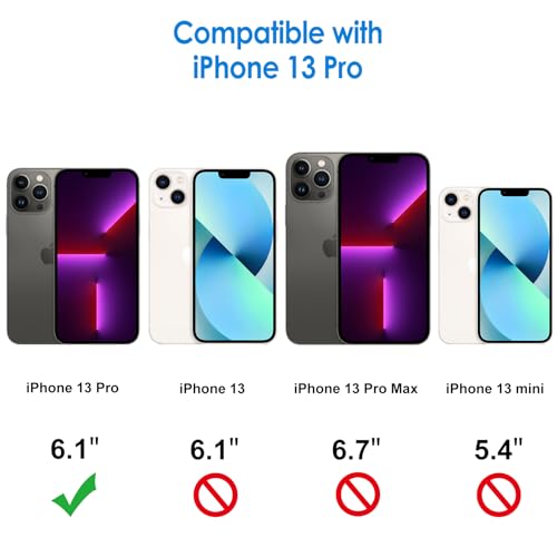 JETech Case for iPhone 13 Pro 61Inch NonYellowing Shockproof Phone Bumper Cover AntiScratch Clear Back Black - Image 3