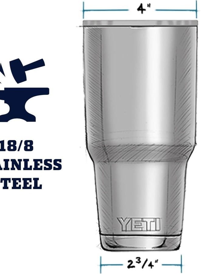 YETI Rambler 30 oz Tumbler, Stainless Steel, Vacuum Insulated with MagSlider Lid, Moon Dust - Image 2