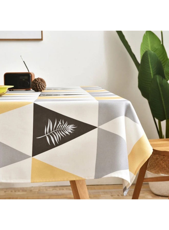 Avivi Aiwei Tablecloth, Waterproof And Oil-proof, Washable Rectangular Table Cover, Heat-resistant Coffee Table Cloth, Pvc Table Mat, Tablecloth, Nordic Triangle - Image 1