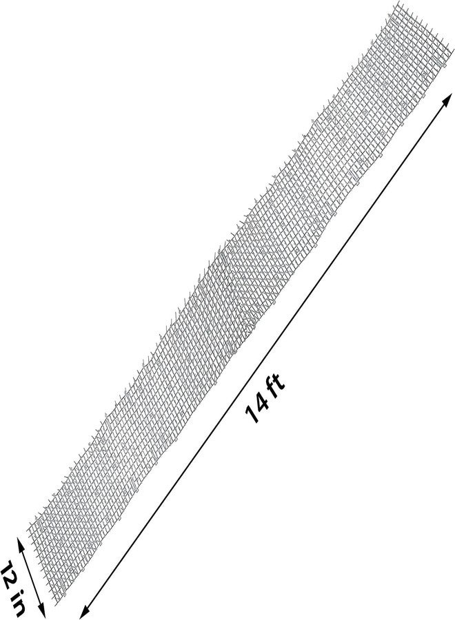 TAPIX Cat Scat Mat Clear (14 ft.) with 10 Staples, Anti-cat Network with Spikes Digging Stopper - Cat Deterrent Mat for Indoor and Outdoor - Image 2