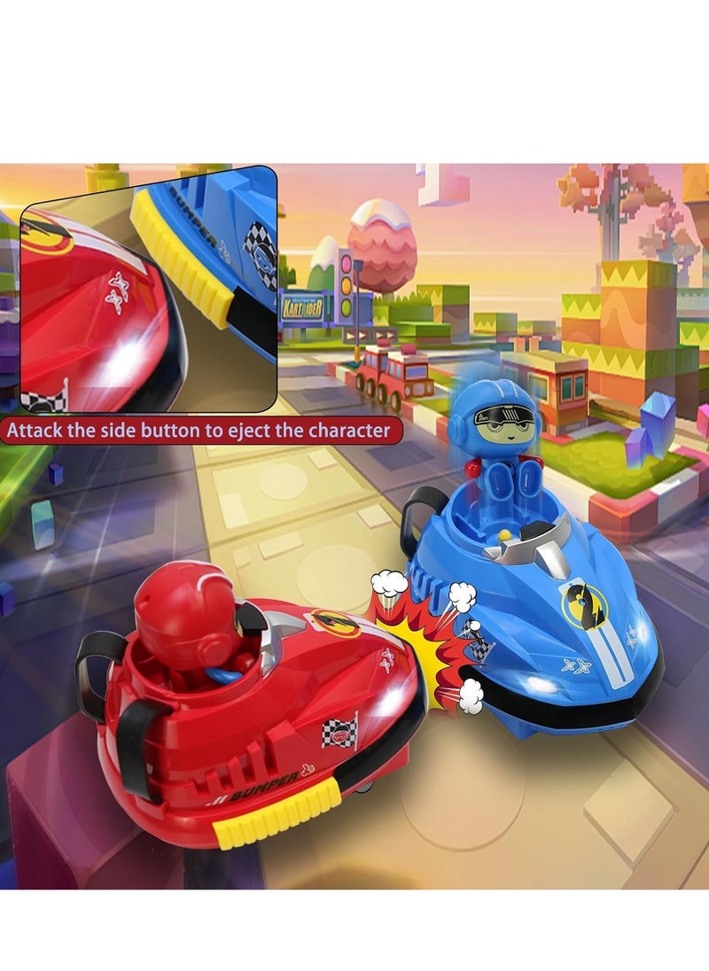 HENGDE - 2pcs Remote Control Car, 2.4GHz Bumper Cars RC Battle Car Toy Set, Ejecting Dodgem Cars with Sound Effects, Music and Lights, RC Play Vehicles, Gift for Kids Boys Girls Children - Image 1