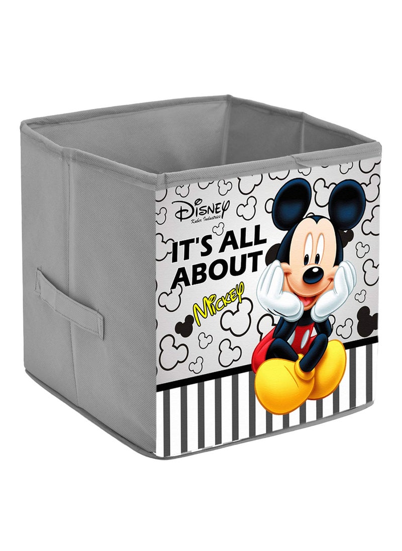Kuber Industries Kuber Industries Disney Print Non Woven 3 Pieces Fabric Foldable Storage Cube For Toy,Books,Shoes Storage Box With Handle,Extra Large (Grey & Maroon & Royal Blue)-KUBMART16198  - Image 2