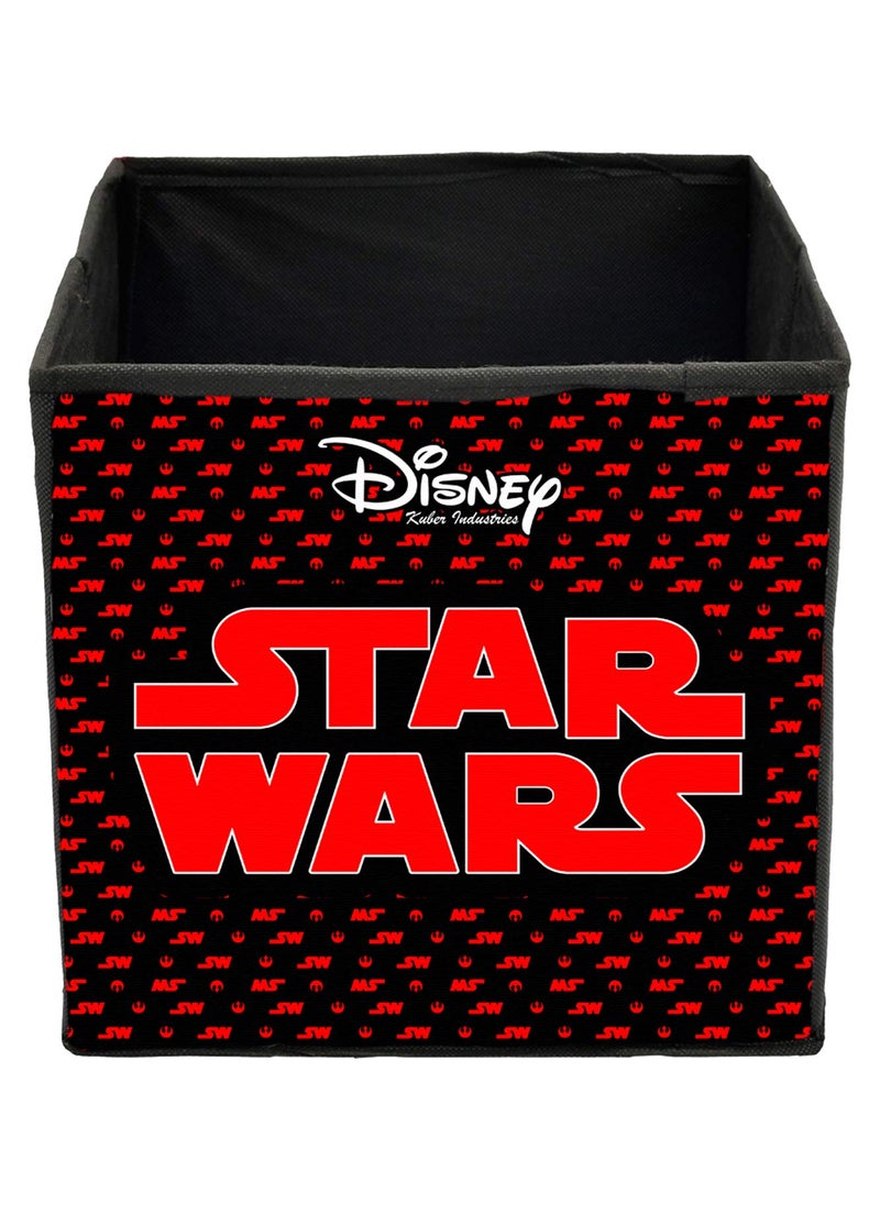 Kuber Industries Kuber Industries Disney Print Non Woven 3 Pieces Fabric Foldable Storage Cube For Toy,Books,Shoes Storage Box With Handle,Extra Large (Grey & Maroon & Royal Blue)-KUBMART16198  - Image 3