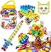 Brain Flakes 500 Piece Set Ages 3 Interlocking Plastic Disc Toy for Creative Building Educational STEM Learning Construction Block Play for Kids Teens Adults Boys and Girls - Image 4