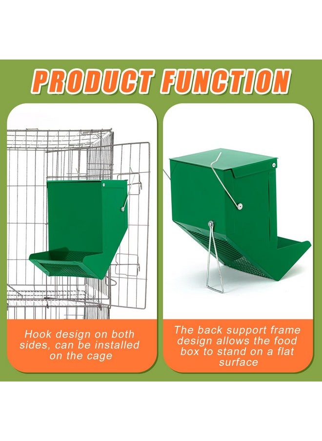 Maxcheck Maxcheck 2 Pcs Rabbit Feeder with Lid Small Animal Food Dispenser Automatic Rabbit Feeders for Cages for Guinea Pig  - Image 4