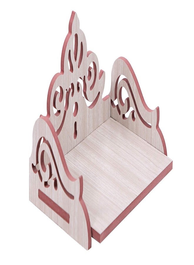 MS ENTERPRISE Wooden Singhasan Temple for God, Laddu Gopal Sinhasan for Pooja Mandir, Singhasan for Diwali, Durga Pooja, Navratri, Ganesh Chaturthi - Multicolor (5.5 * 6 * 8 Inch) (White) - Image 4