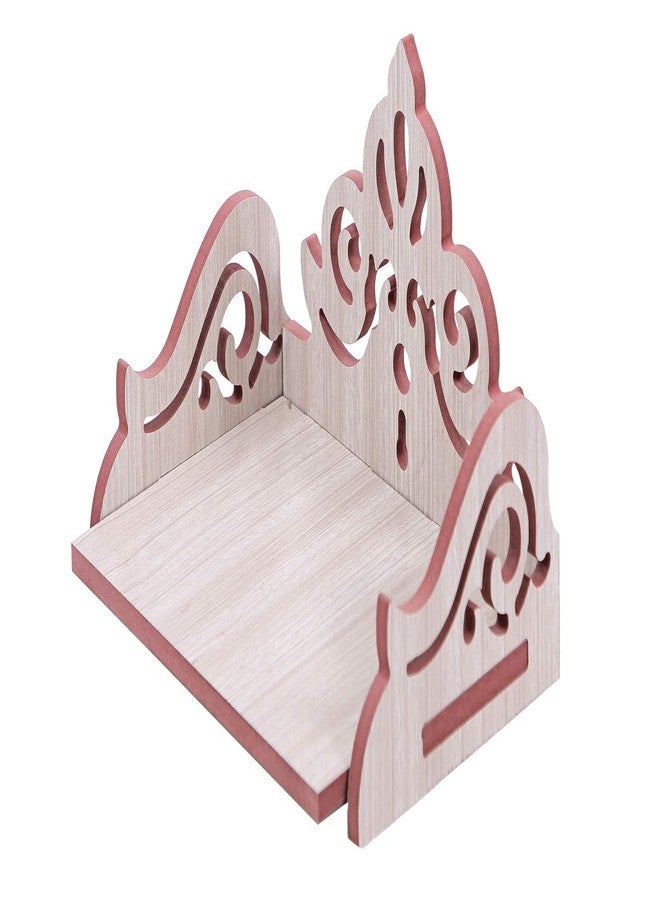 MS ENTERPRISE Wooden Singhasan Temple for God, Laddu Gopal Sinhasan for Pooja Mandir, Singhasan for Diwali, Durga Pooja, Navratri, Ganesh Chaturthi - Multicolor (5.5 * 6 * 8 Inch) (White) - Image 3