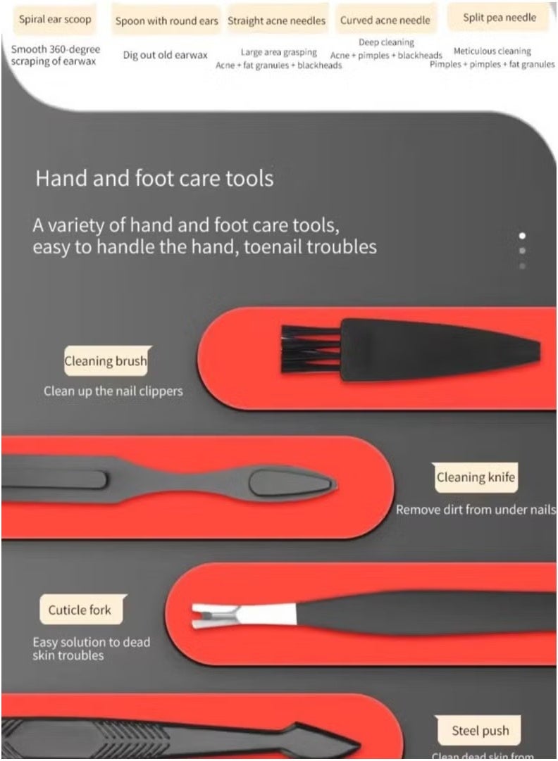 ATRJSZ Nail Clipper Set Convenient Beauty Tools Nail Clipper Manicure Nail Trimmer Pedicure Knife Ear Peeling Knife - Image 5