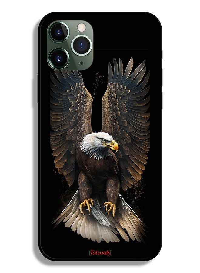 Tolwak حافظة أبل آيفون 11 برو الواقية طائر النسر مفتوح الأجنحة - Image 2