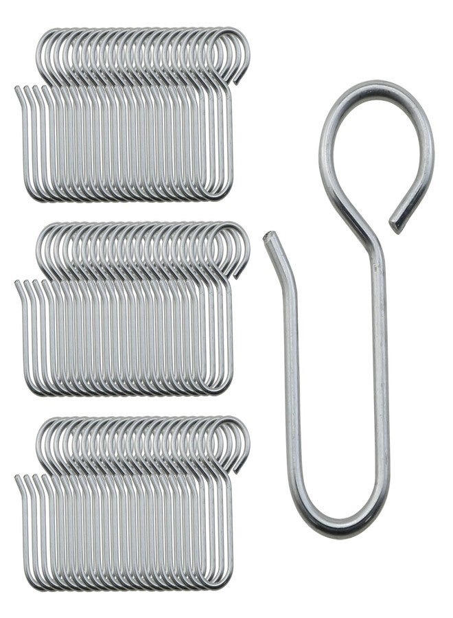 LUORNG 60-Piece Metal Curtain Track Hooks S-Shaped Small Metal Drapery Hooks for Ceiling Drapery Track - Image 1