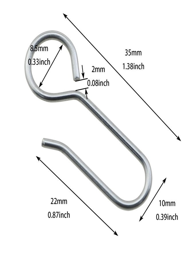 LUORNG 60-Piece Metal Curtain Track Hooks S-Shaped Small Metal Drapery Hooks for Ceiling Drapery Track - Image 2