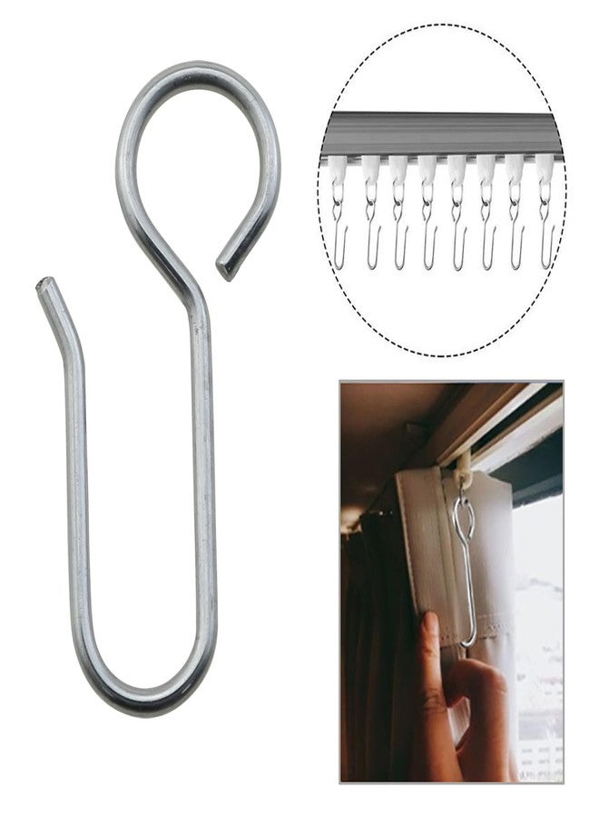 LUORNG 60-Piece Metal Curtain Track Hooks S-Shaped Small Metal Drapery Hooks for Ceiling Drapery Track - Image 5
