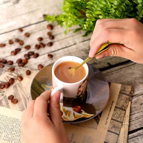 Awpeye 15 Packs Demitasse Espresso Spoons, 4.3 Inch Mini Gold Coffee Spoon, Stainless Steel Small Spoons for Dessert - Image 5