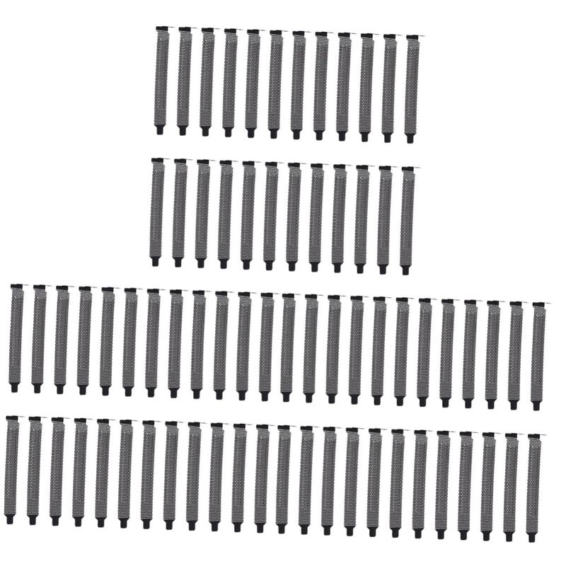 60 Pcs Black PCI Slot Covers Ventilation Mesh Plates For ATX MATX Computer Case Cooling - Image 2