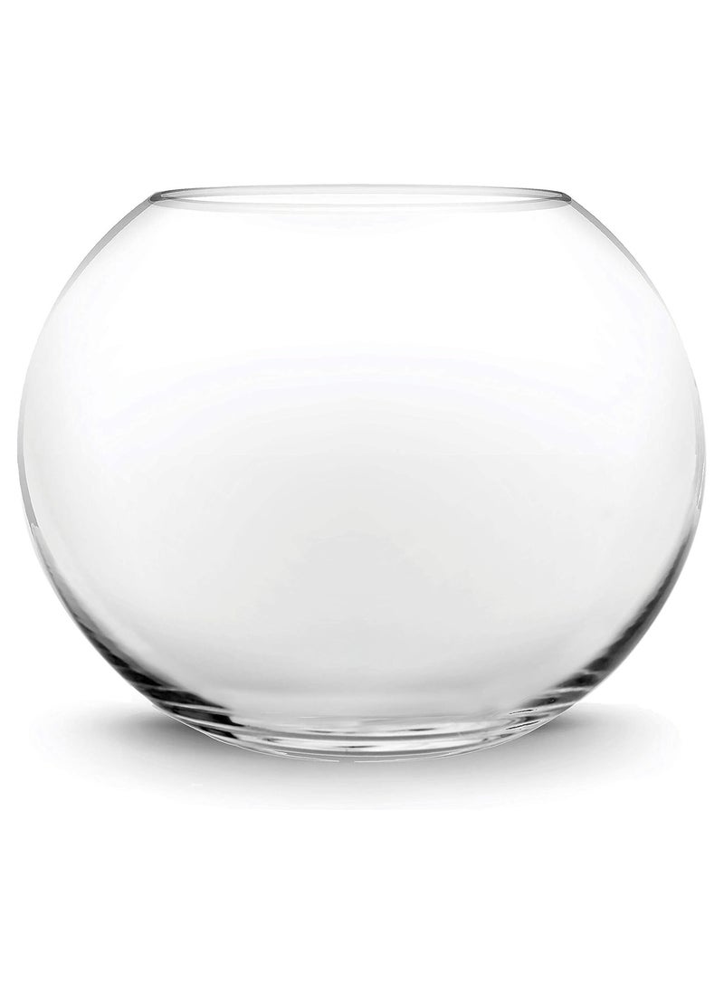 Generic Glass Bubble Bowl (H-6" W-8", Approx. 3/4 Gal.) | Multiple Size Choices Fish Bowl Vase | Glass Round Bowl Terrarium | Globe Flower Vase Centerpiece  - Image 1
