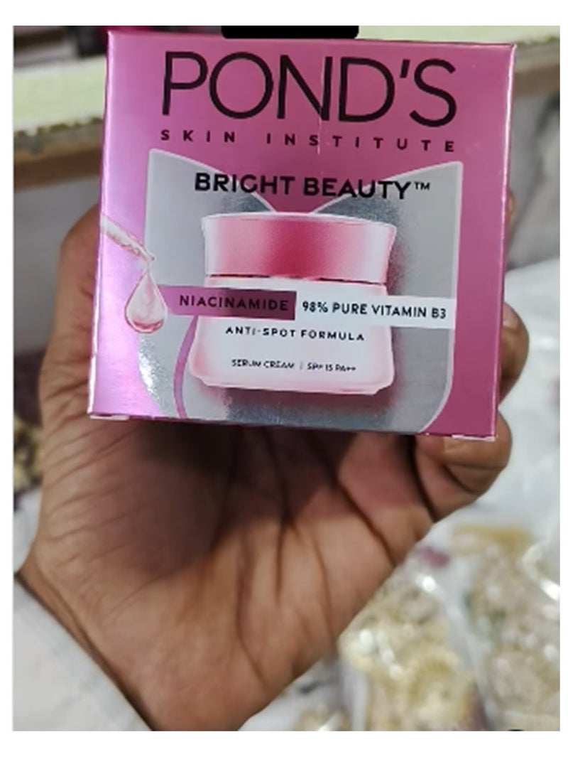Pond's Bright Beauty Niacinamide 98% Pure Vitamin B3 Anti-spot Formula Serum Cream with SPF 15 PA++ 50gm  - Image 2