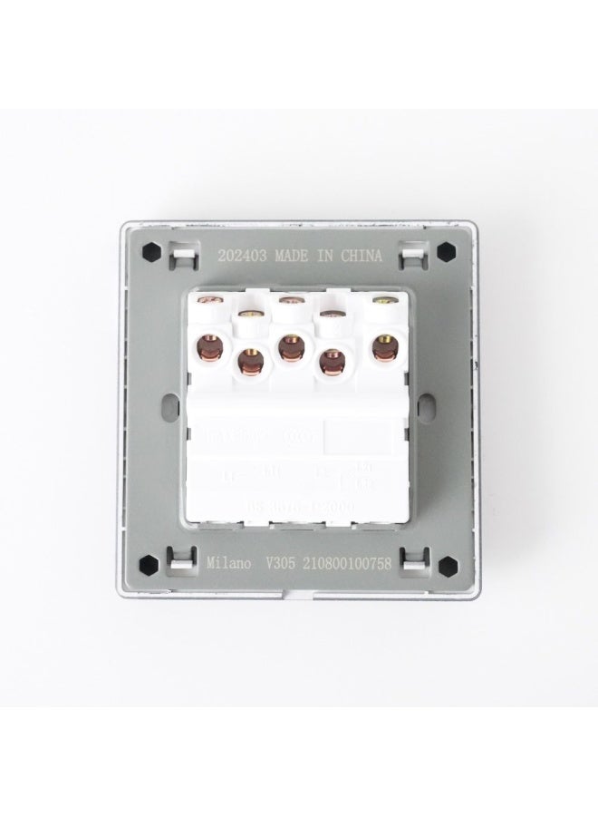 DANUBE HOME Milano 10A 3G 1W Switch Electrical Switches Sockets Outlets For Home Appliances Office Hotel Conventional Construction Project Aura Blk - Image 3