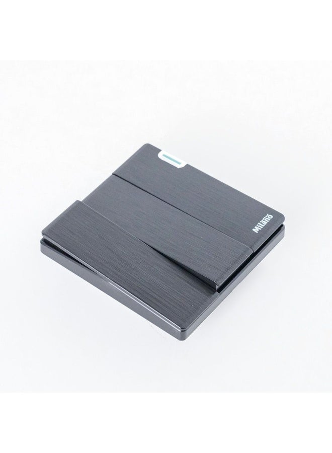 DANUBE HOME Milano 10A 3G 1W Switch Electrical Switches Sockets Outlets For Home Appliances Office Hotel Conventional Construction Project Aura Blk - Image 2