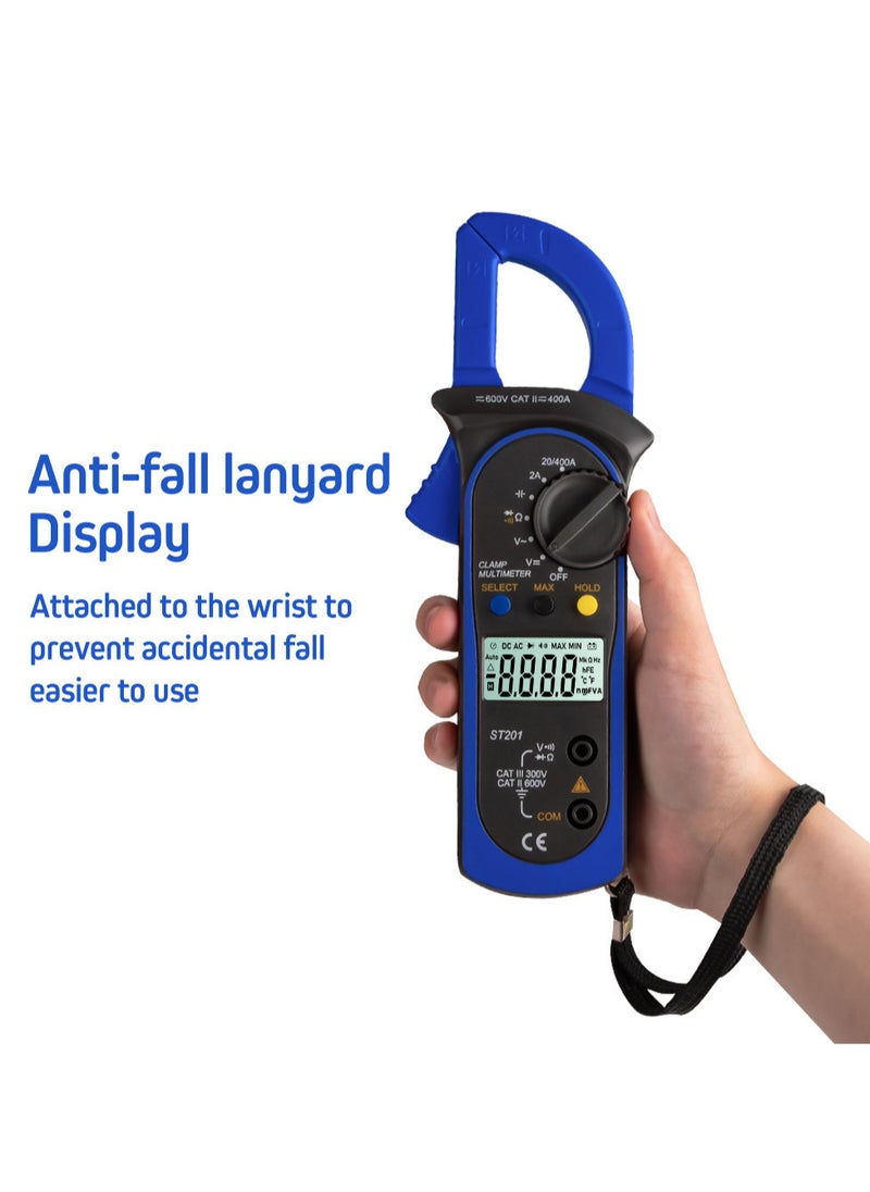 ANENG ST201 Digital Clamp Multimeter 4000 Counts Clamp Ammeters Transistor Capacitor Tester Power Test Automotive AC / DC Voltage Current Tester  - Image 4