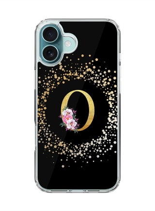 Custom Monogram Floral - O ( Black )