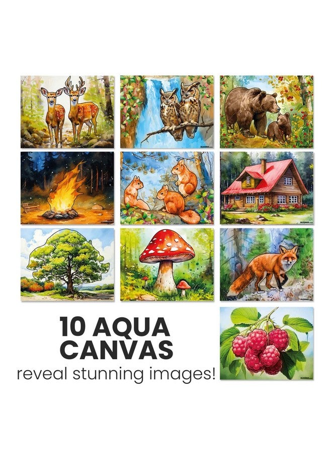 QUOKKA 10PACK Dementia Activities for Seniors - Water Painting Alzheimers Products for Elderly - Reusable Activity Kits for Dementia Patients - Forest Moments Relaxing Set - Image 3
