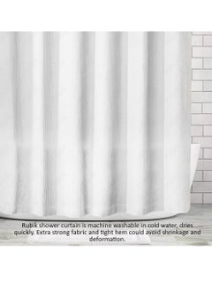 Premium Shower Curtain Thick Fabric Waffle Weave Design 5-Star Hotel Quality, Waterproof Mildew-proof No Smell Washable with 12 Hooks for Bathroom (180 x 200cm) White - pzsku/ZB79D41B20DA6C97C9CBDZ/45/_/1704376480/14cdd31e-5cac-4c4a-be9a-87db666824bf