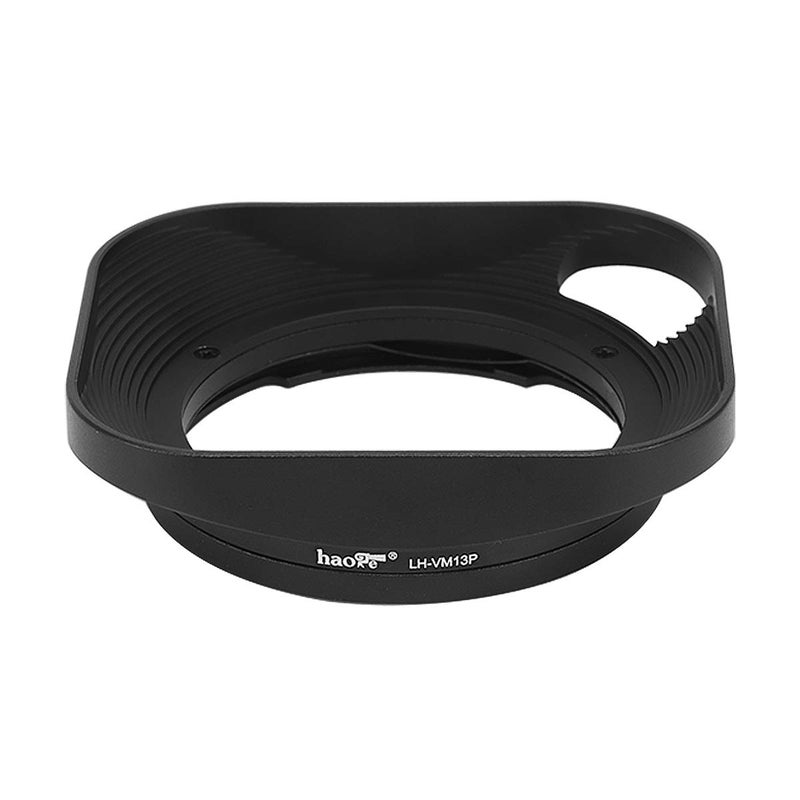 Haoge Square Metal Lens Hood for Voigtlander 35mm F2.0 35mm F1.5 28mm F2.0 Type I & II Ultron Aspherical Vintage Line VM Mount Lens LH-VM13P Bayonet Design Replace LH-12 LH-4N - Image 1
