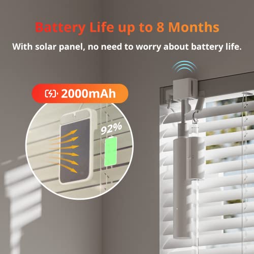 SwitchBot Smart Electric Motorized Blinds Kit - 3Pack with 2.4G WiFi Remote Control, Solar Powered, Compatible with Alexa, Google Home and Siri, Light Sensing Control, Unlimited Group Control - Image 2