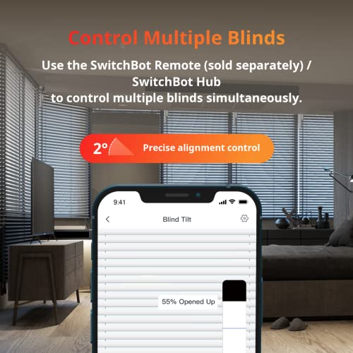 SwitchBot Smart Electric Motorized Blinds Kit - 3Pack with 2.4G WiFi Remote Control, Solar Powered, Compatible with Alexa, Google Home and Siri, Light Sensing Control, Unlimited Group Control - Image 5